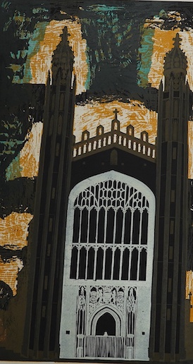Walter Hoyle (1922-2000), lithograph, ‘Kings College Chapel’, signed in pencil, limited edition 31/75, 87 x 60cm, unframed